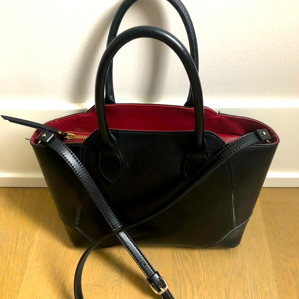 Zara vegan leather satchel purse